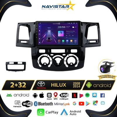 Toyota Hilux 2008-2014 Model 2+64GB Android 13 Kablosuz Carplay Navigasyon Multimedya Sistemi 