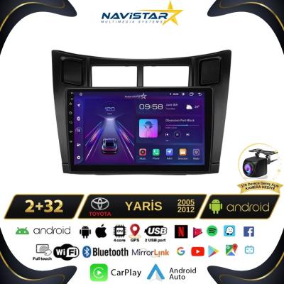 Toyota Yaris 2005-2012 Model 2+64GB Android 13 Kablosuz Carplay Navigasyon Multimedya Sistemi 