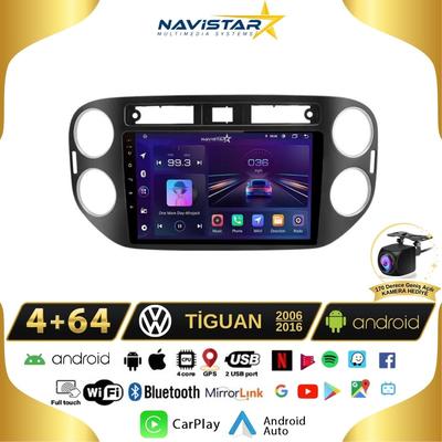 Volkswagen Tiguan 4GB + 64GB Android 13 Kablosuz Carplay 2006-2016 Navigasyon Multimedya Sistemi 